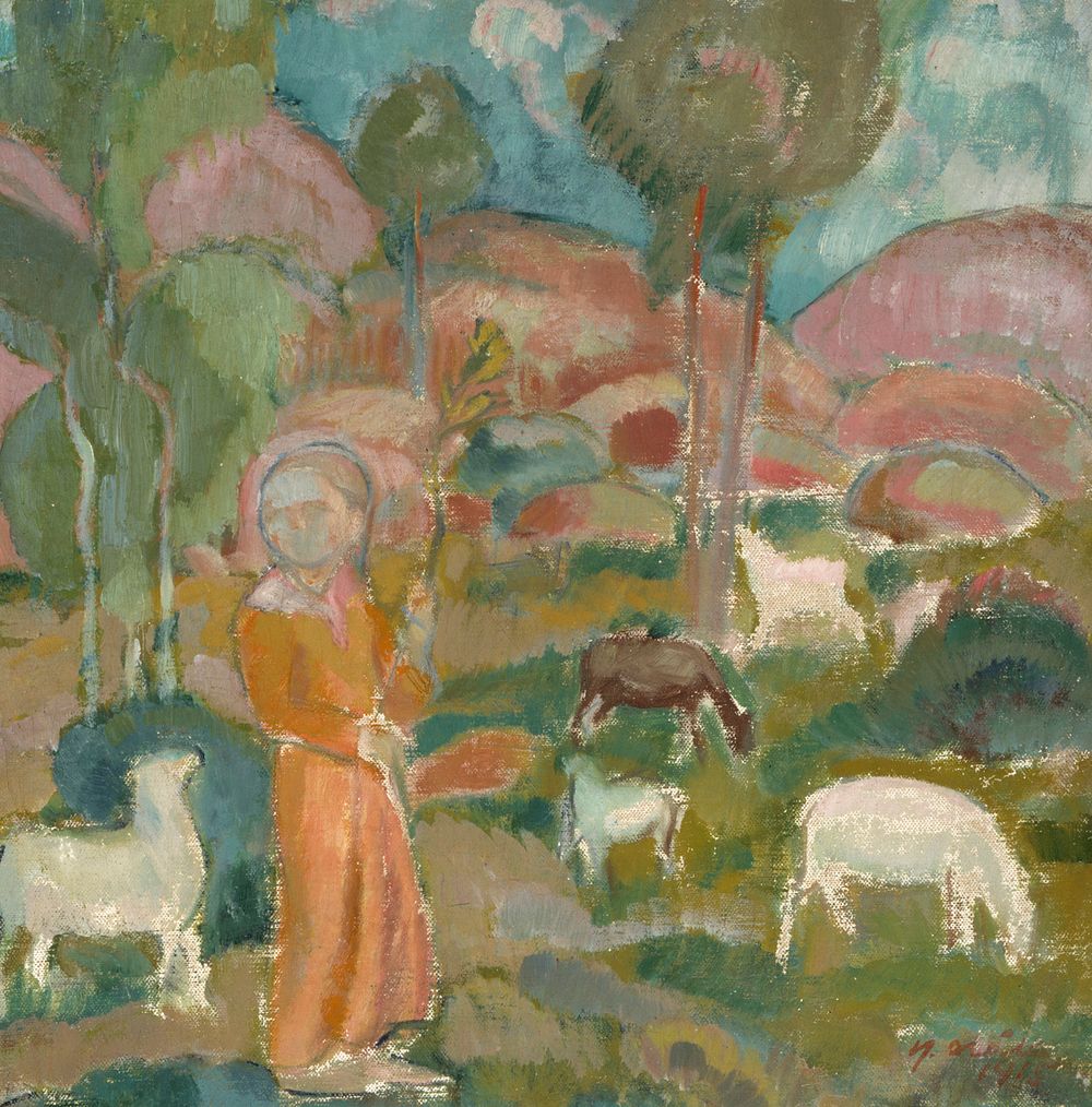 Shepherdess, 1915, Yrjö Ollila