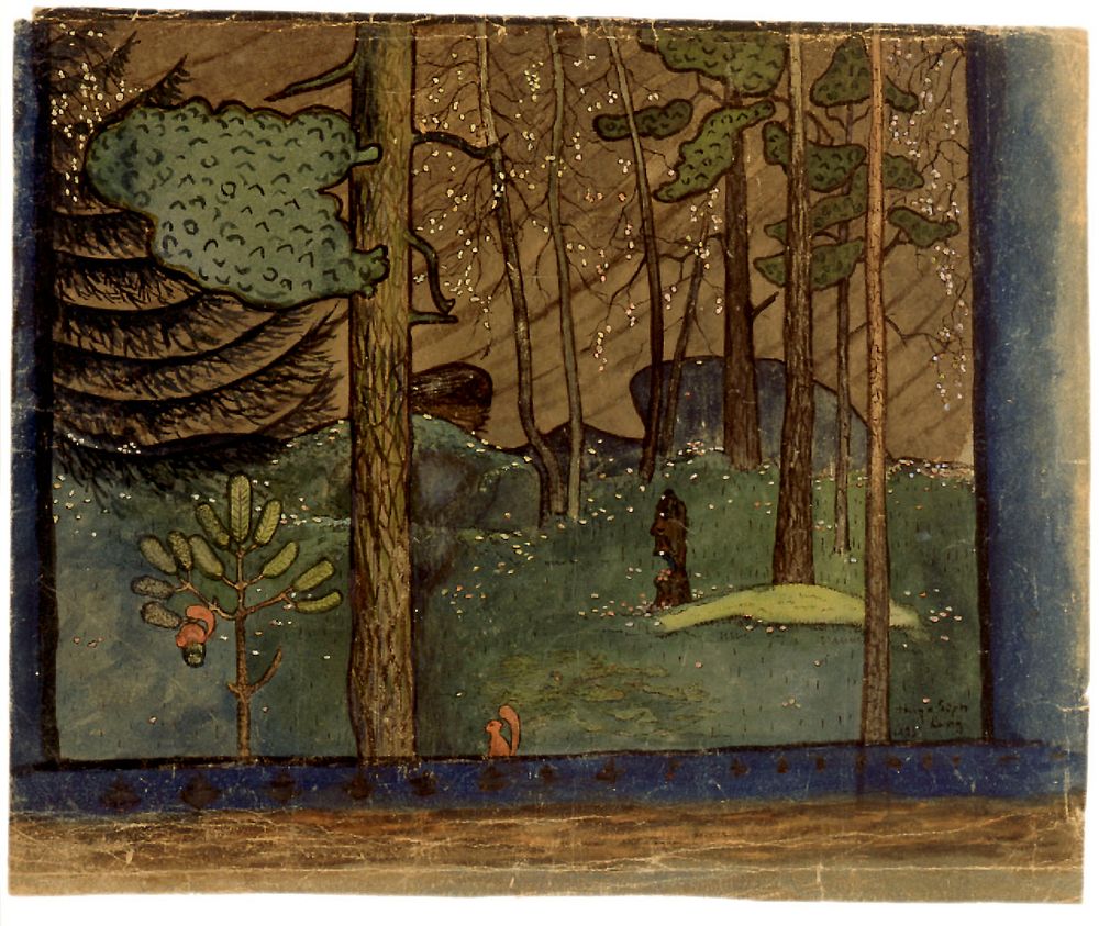 Autumn in the forest, 1895, by Hugo Simberg