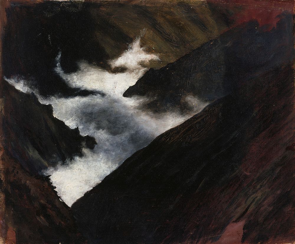 Mountain stream in caucasia, 1899, by Hugo Simberg