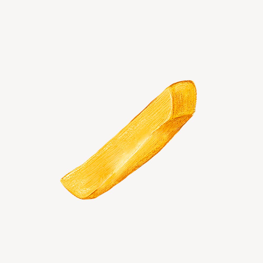 French fries illustration, food design