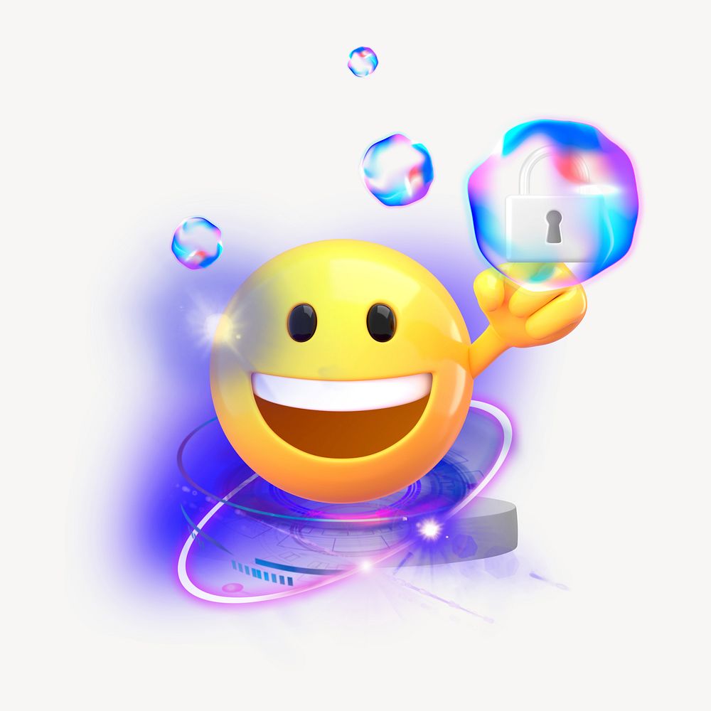 Cybersecurity Protection Emoji 3d Emoticon Premium Photo Rawpixel