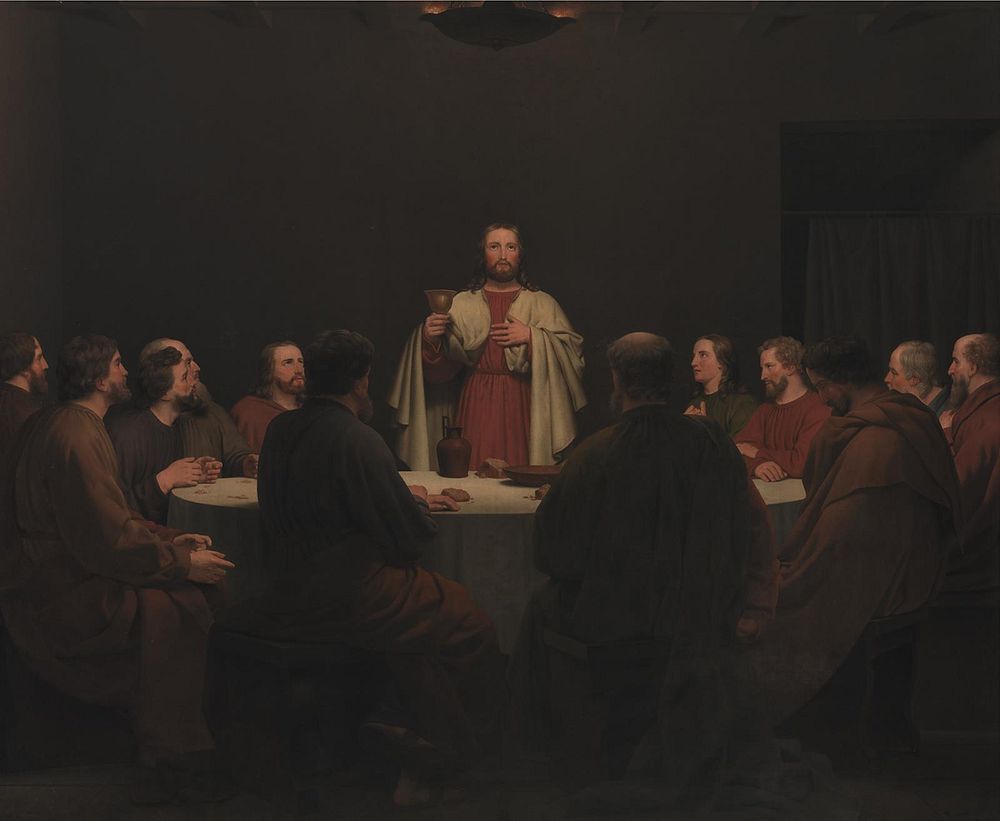 The Last Supper.Altar piece by C.W. Eckersberg