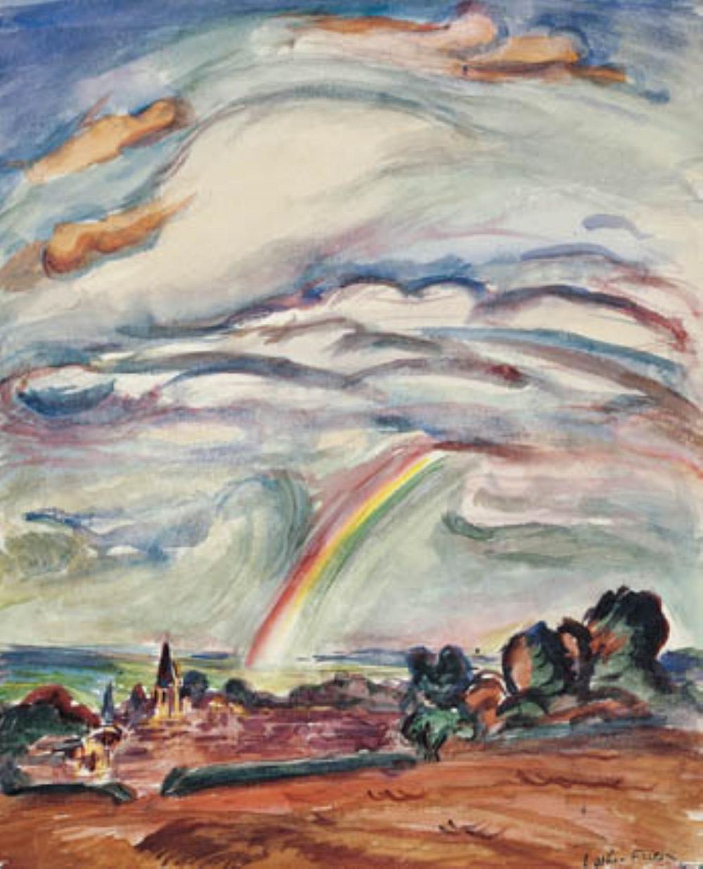 The rainbow.Montiullier by Othon Friesz