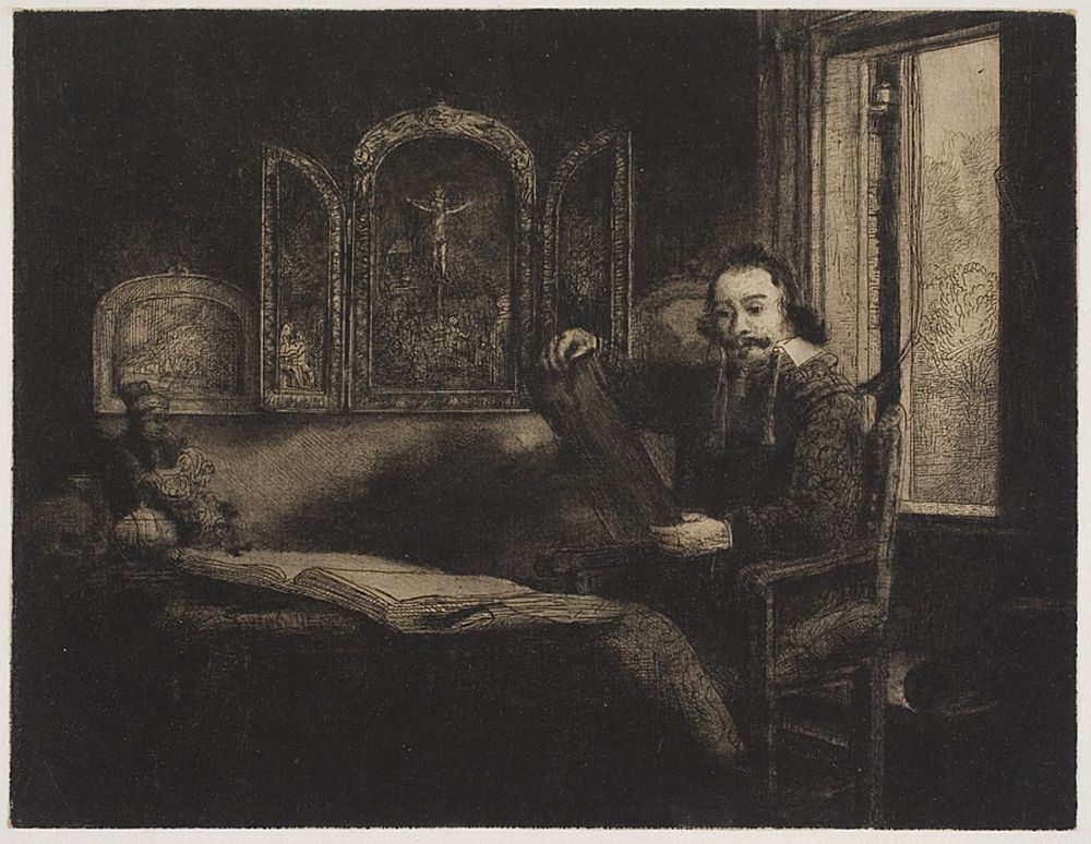 Abraham Francken, art dealer by Rembrandt van Rijn