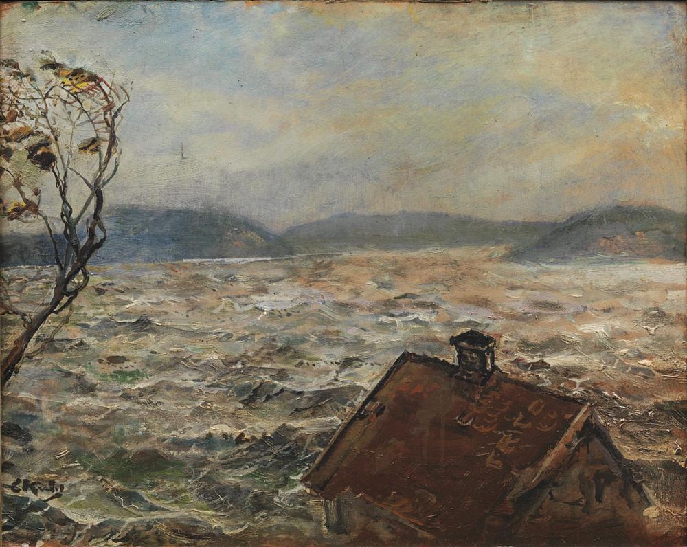 View from Bjelkeviken by Christian Krohg