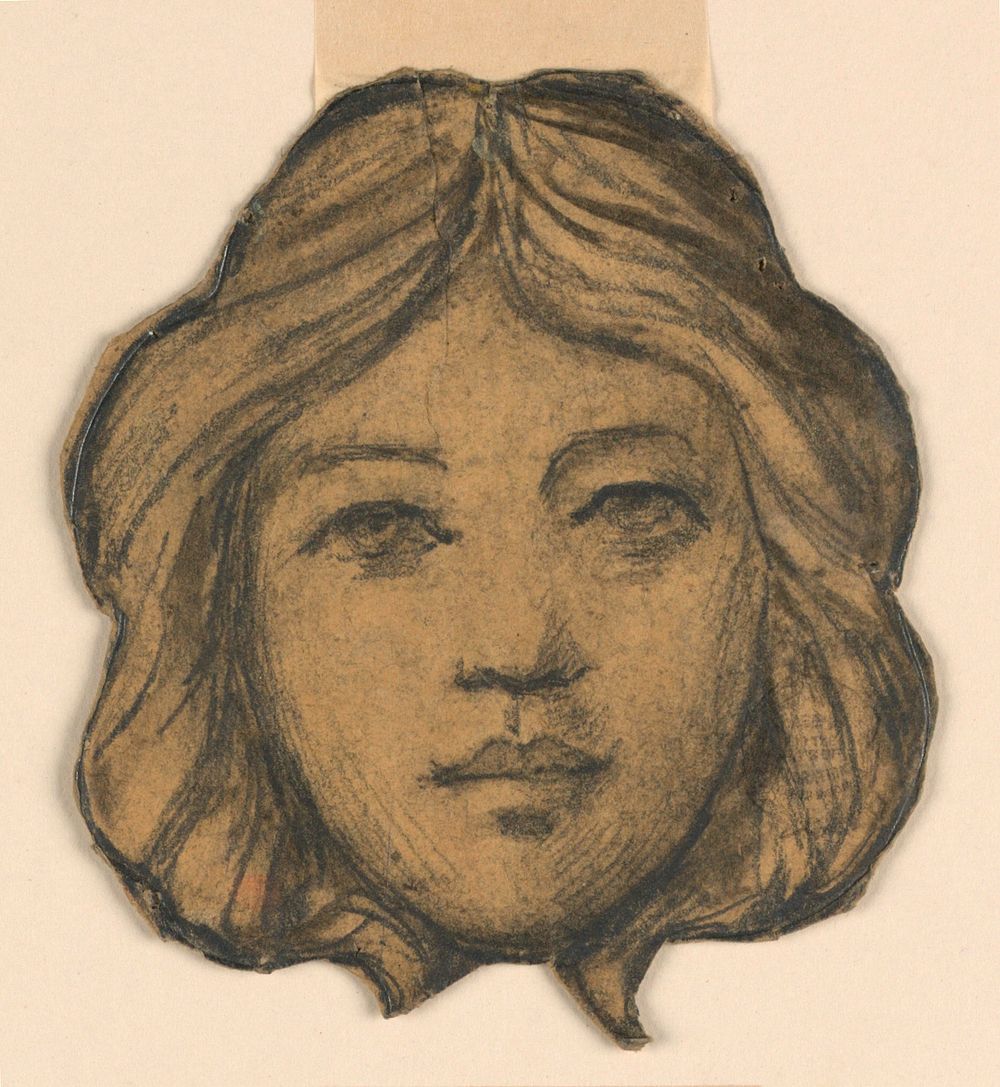 Head of a Woman (Project for Stained Glass), Francis Augustus Lathrop