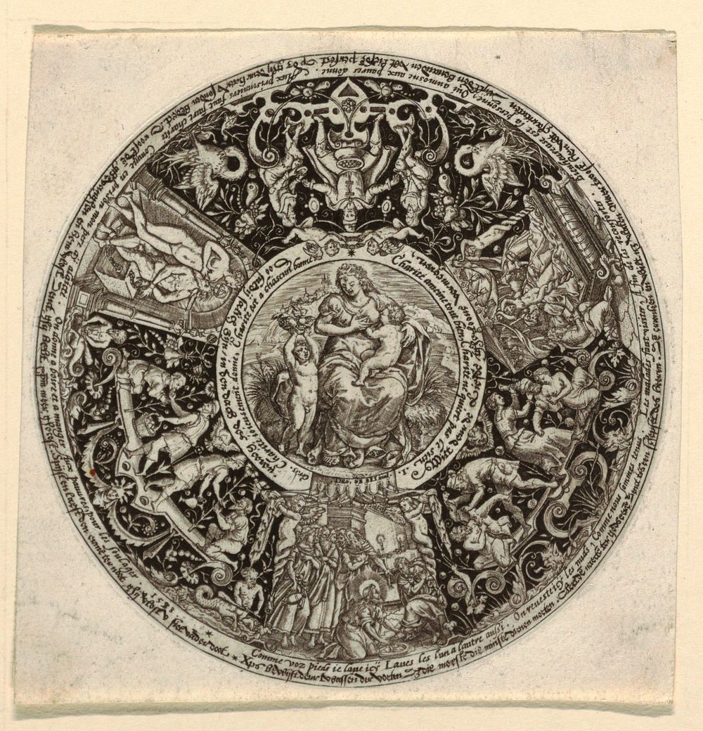 Design for an Engraved Tazza with an Allegory of Charity, Theodor De Bry