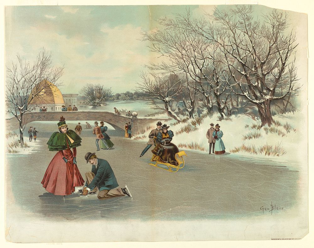 Winter's Enjoyment in Central Park, George Blair