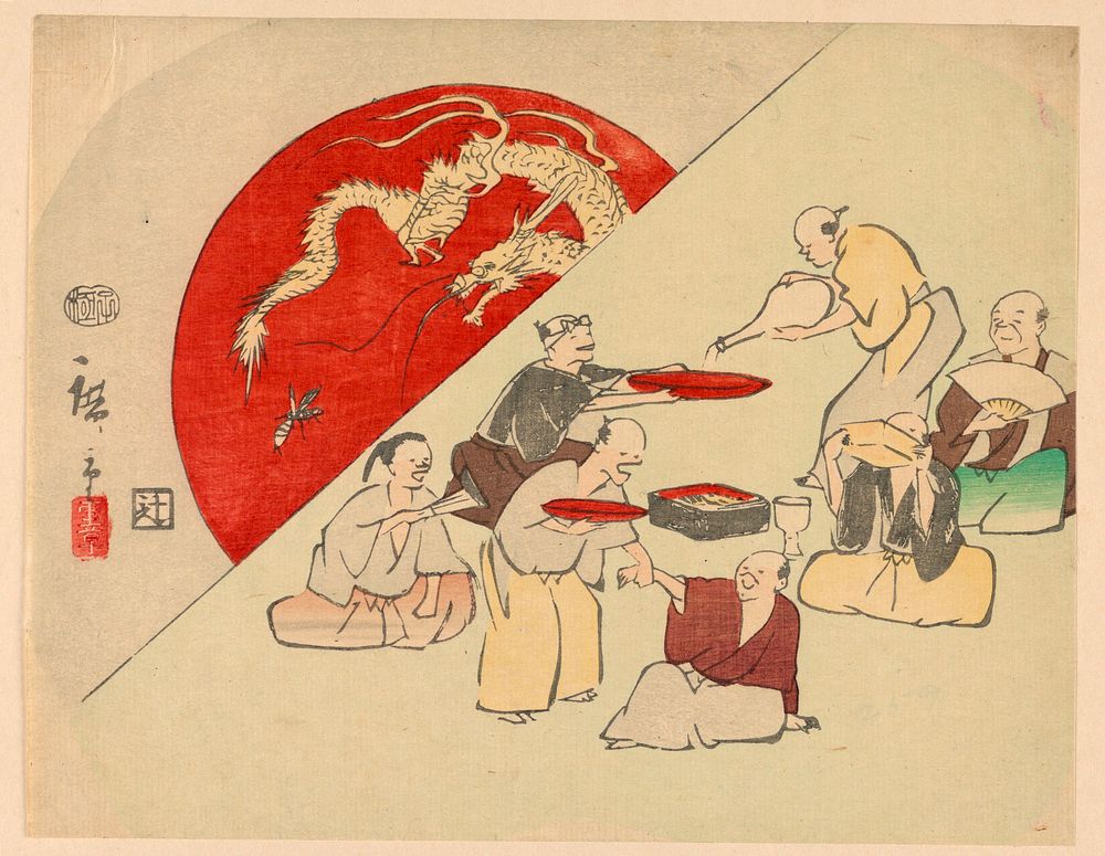 Men Feasting, by Utagawa Kuniyoshi