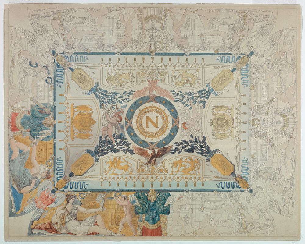 Design for a painted ceiling, Charles Percier