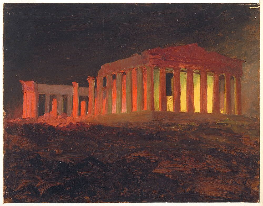 Parthenon at Night, Athens, Frederic Edwin Church