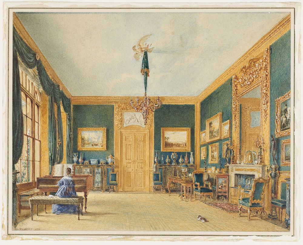The Green Drawing Room of the Earl of Essex at Cassiobury, William Henry Hunt