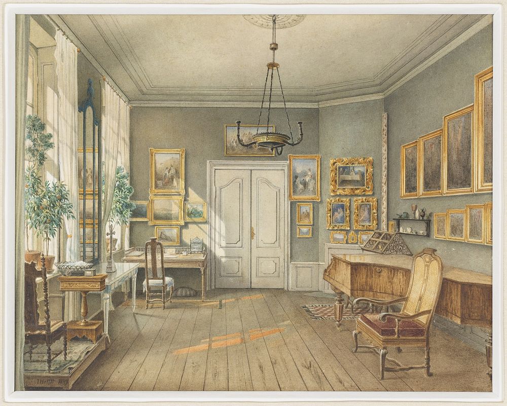 The Music Room of Fanny Hensel (n&eacute;e Mendelssohn), Julius Eduard Wilhelm Helfft