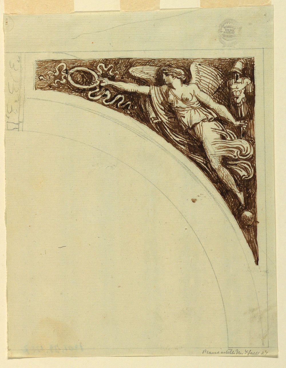 A Winged Victory in the Right Spandrel of an Arch, Felice Giani