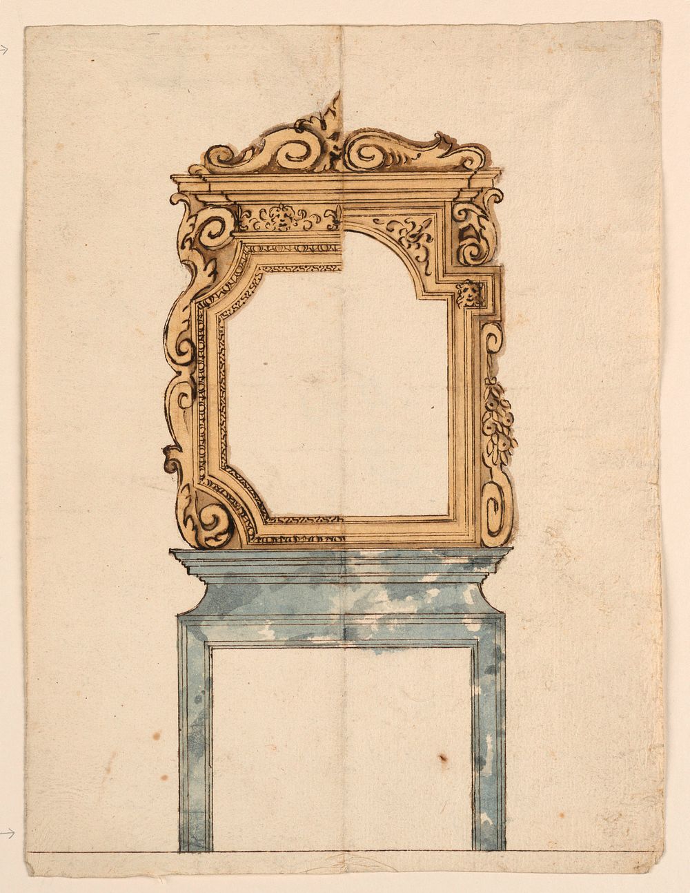 Design for a Chimneypiece, with Alternative Suggestions for the Overmantel Frame