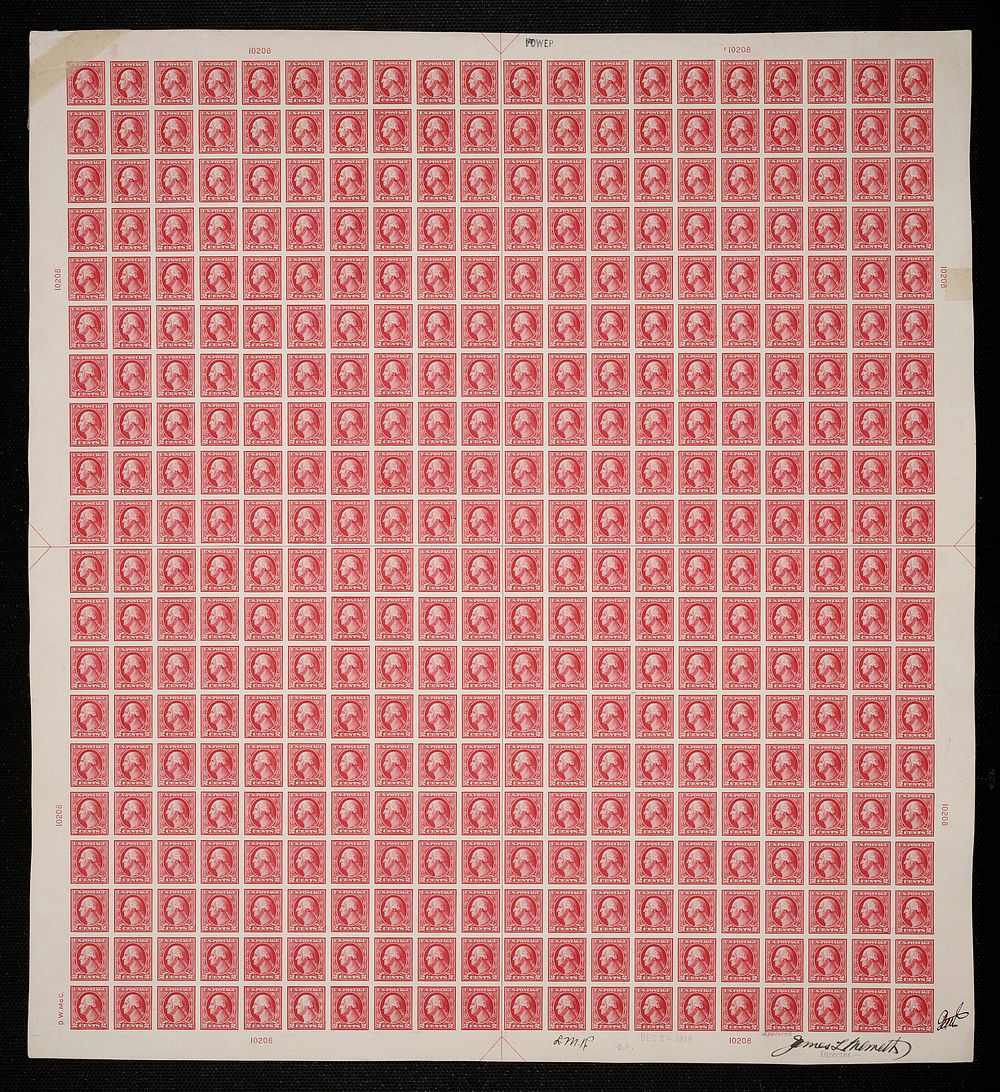 2c Washington plate proof