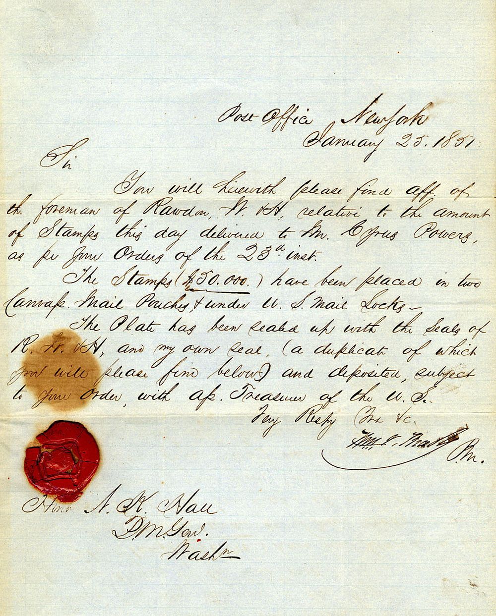 Letter written to William V. Brady