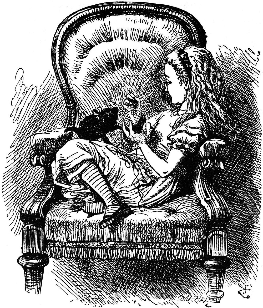 "Oh, You Wicked Little Thing" (1871) from Alice's Adventures in Wonderland illustrated by John Tenniel.