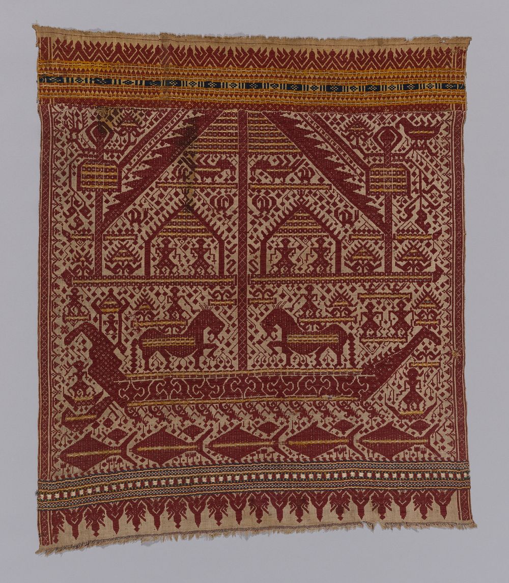 Ritual Cloth with Prancing Horses (Tampan) by Paminggir