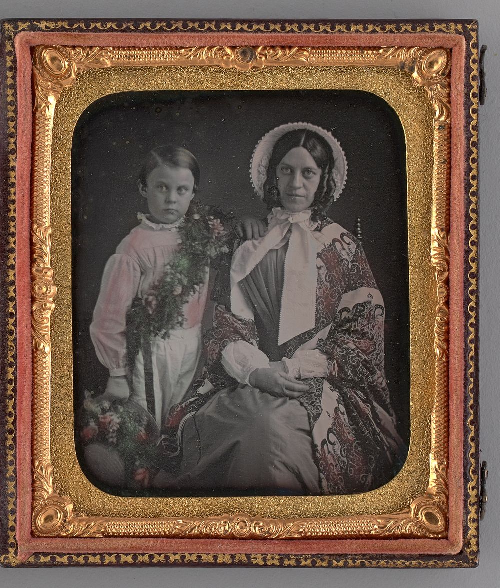 Untitled (Portrait of a Woman and a Boy) by Unknown Maker