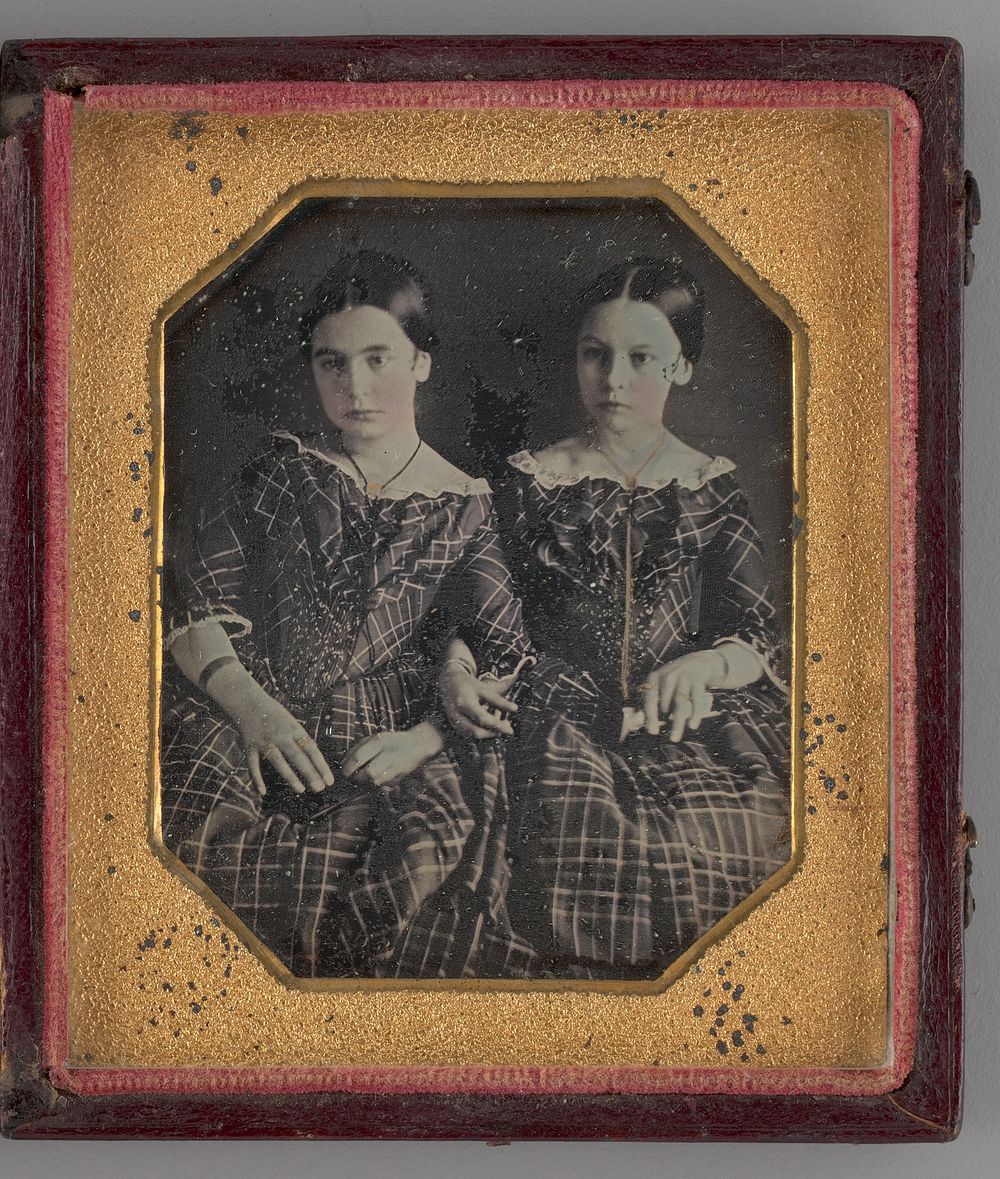 Untitled (Portrait of Two Girls) by Unknown Maker
