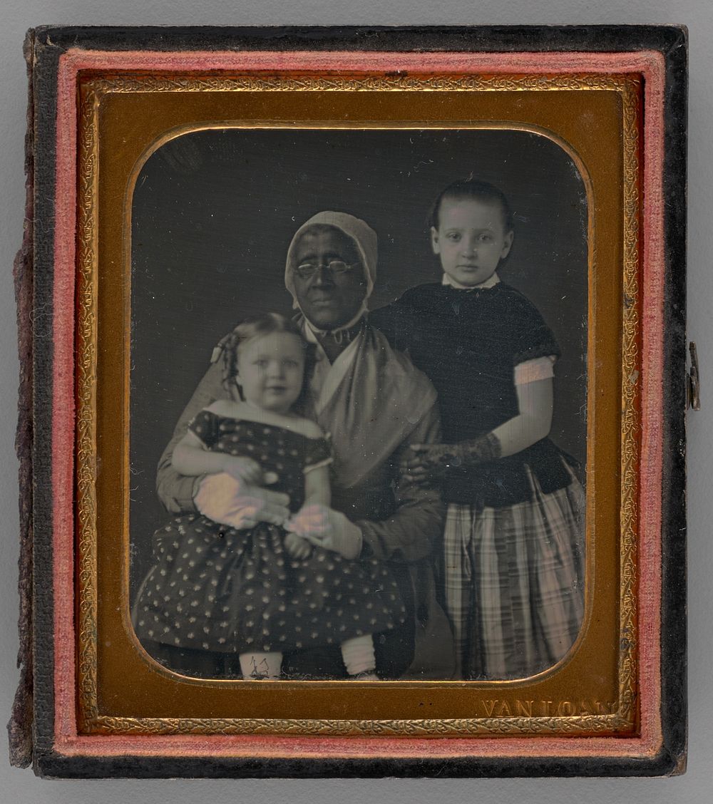 Untitled (Portrait of a Woman with Two Children) by Samuel Van Loan