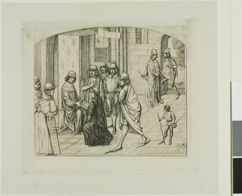 The Printer Valère Maxime Presented to King Louis XI by Charles Meryon