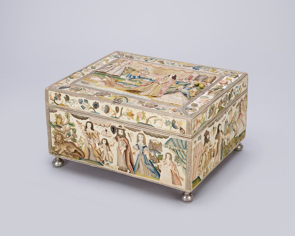 Dressing Box Depicting the Finding of Moses and Scenes from Abraham and Hagar