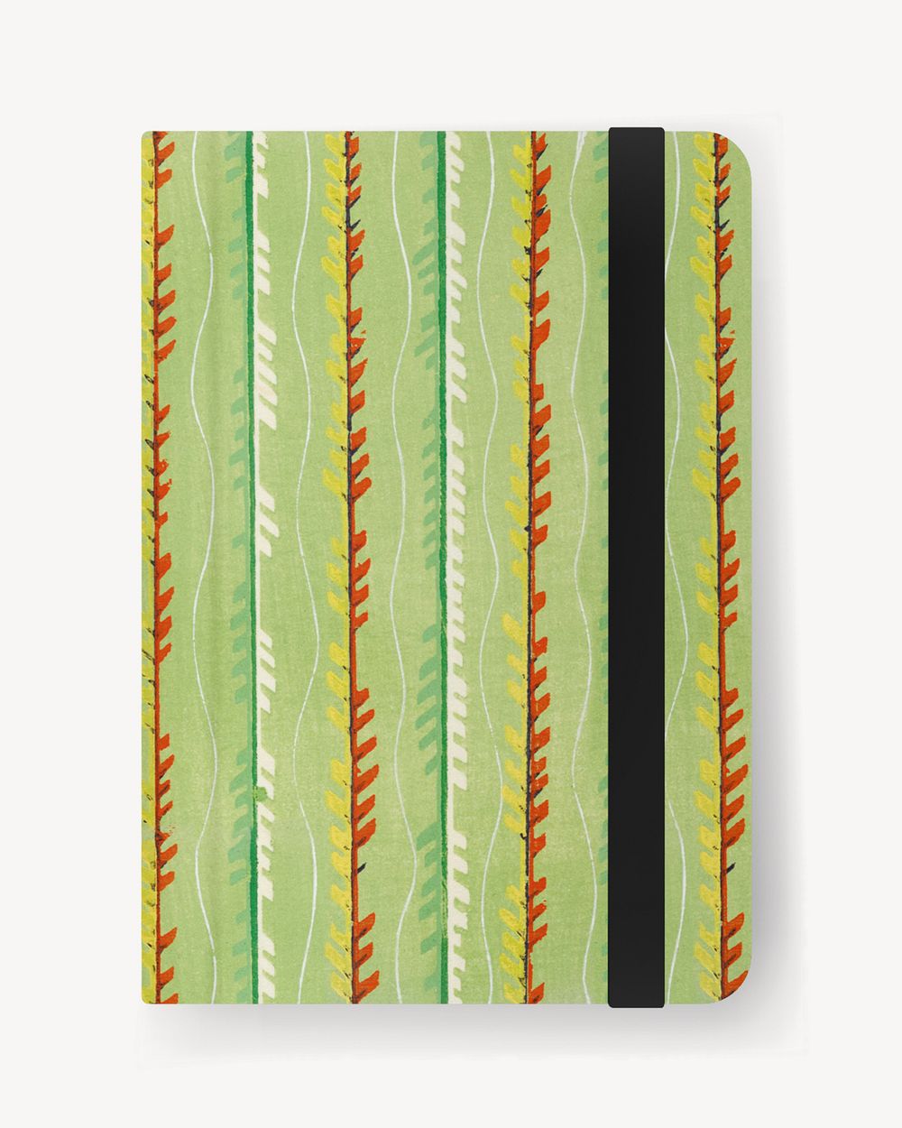 Green notebook stationery  isolated design