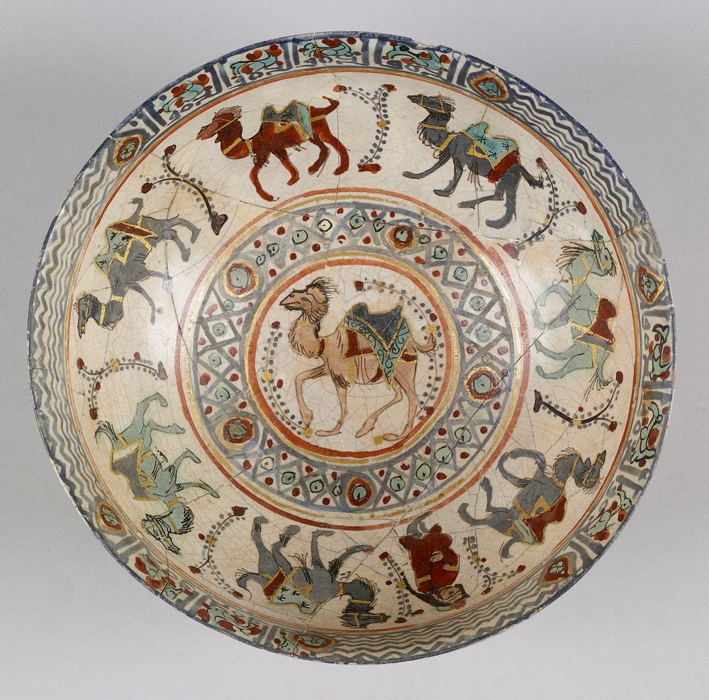 Bowl with Camel Caravan (late 12th-early 13th century (Seljuq (?))) by Islamic