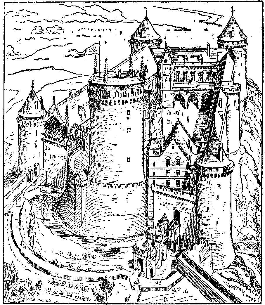 Drawing of Coucy Castle