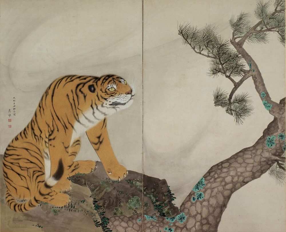 Tiger and Dragon, Tiger by Maruyama Okyo