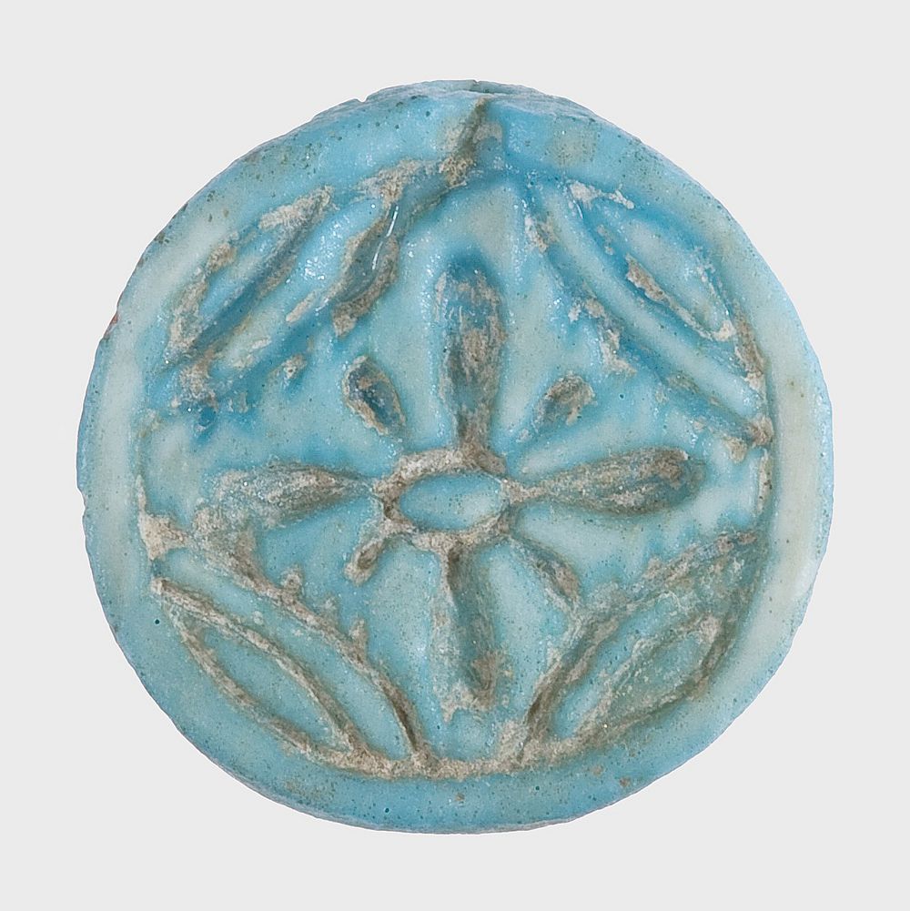 Cowroid Seal Amulet Inscribed with a Rosette