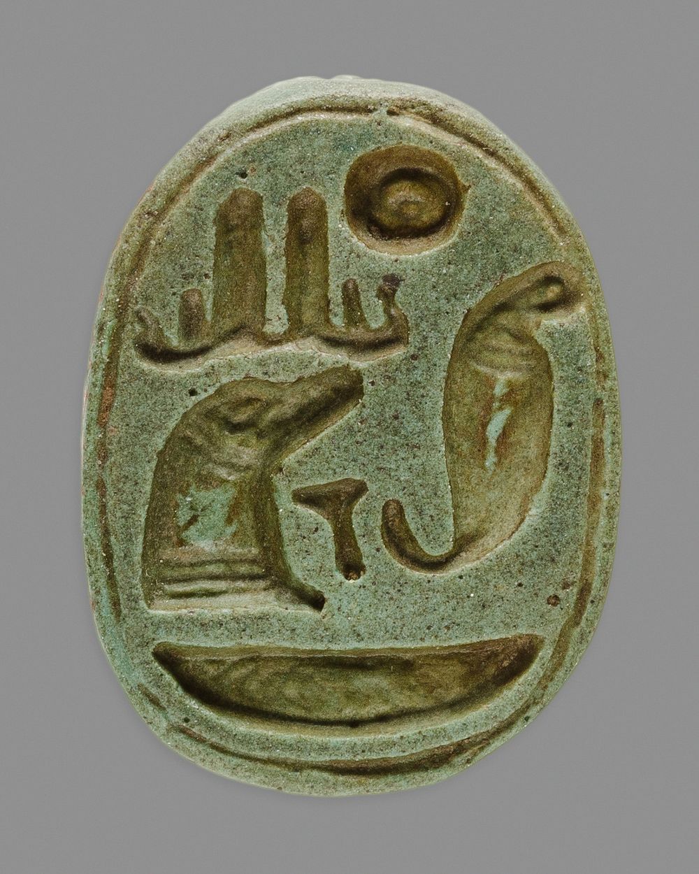 Scarab with Sobek and Wadjet