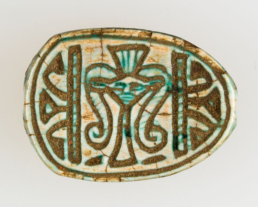 Scarab with Hathor emblem