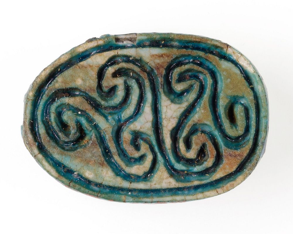 Scarab Decorated with Scrolls