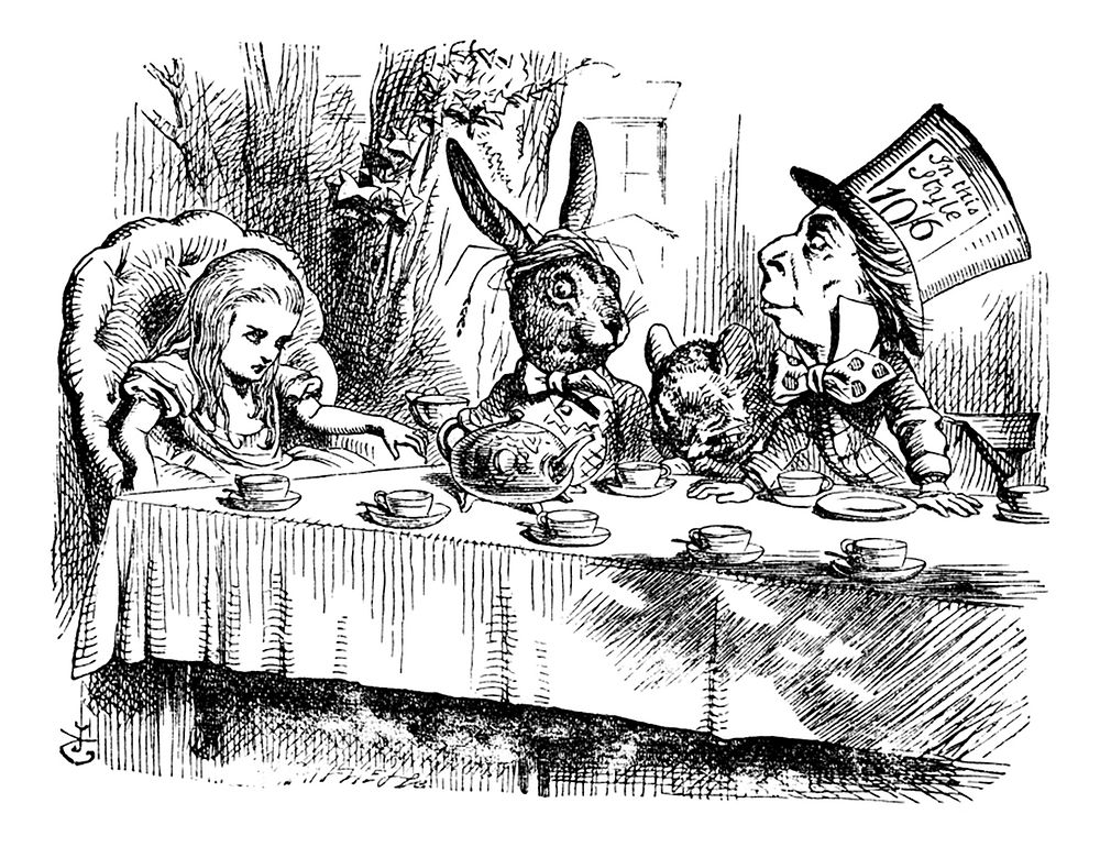 A Mad Tea-Party from Alice's Adventures in Wonderland (1865) by John Tenniel