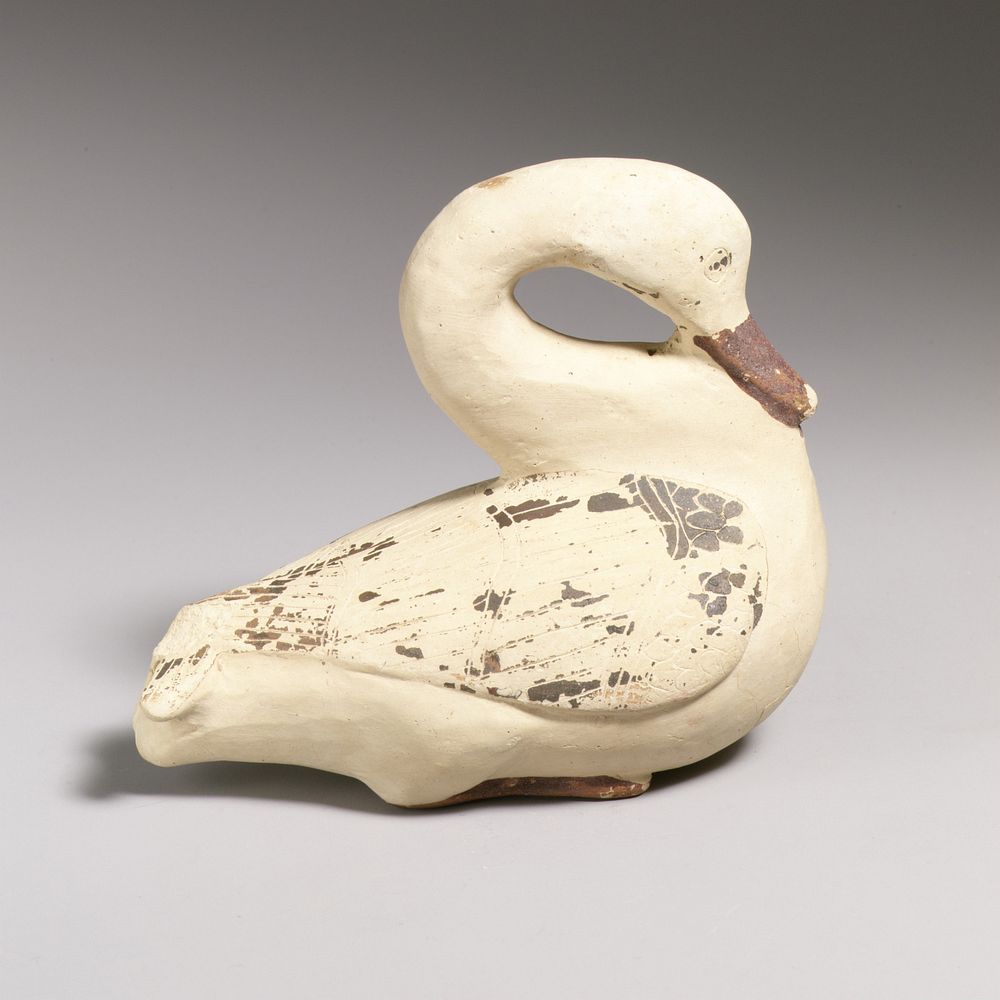 Terracotta vase in the form of a swan