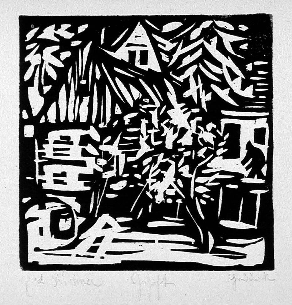 Farm with Trees (Gehöft mit Bäumen) by Ernst Ludwig Kirchner
