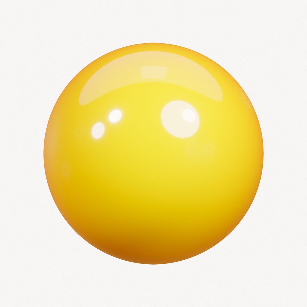 Yellow sphere 3D shape