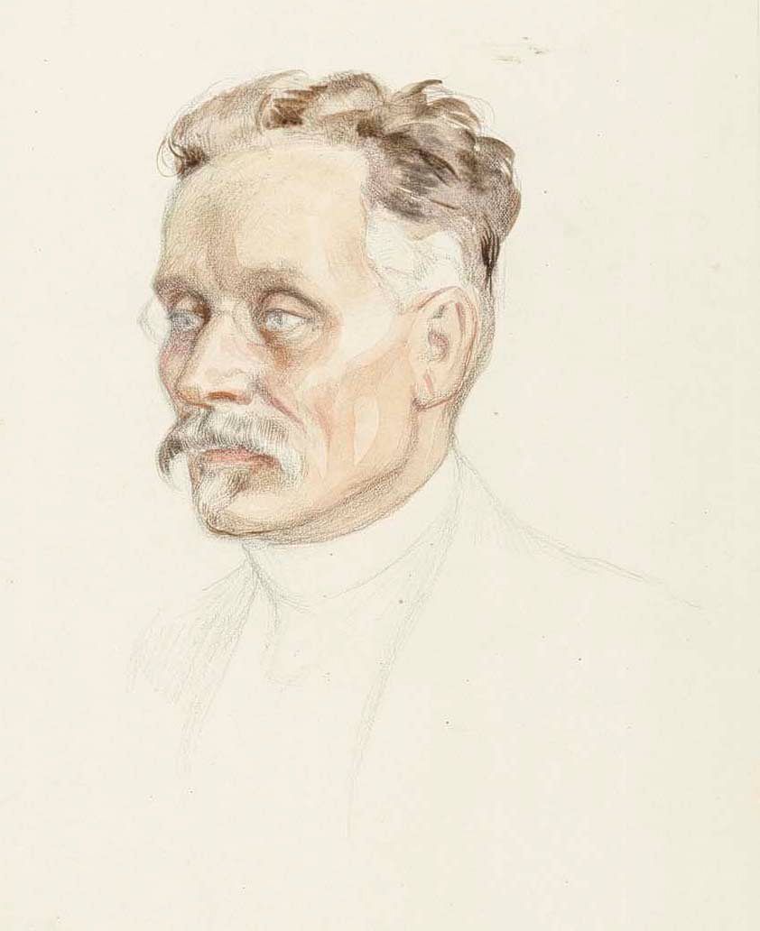 Portrait study of professor j. w. runeberg, face