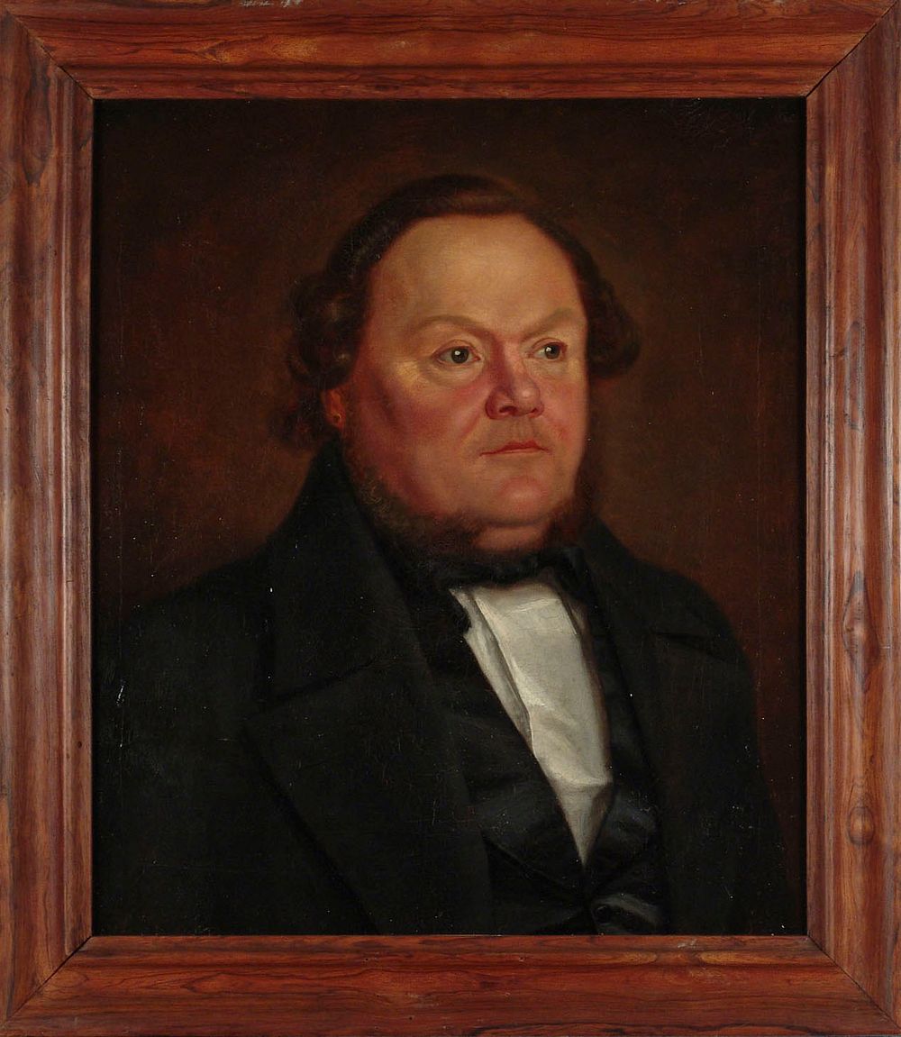 Portrait of the city bailiff of oulu, jacob forss, 1849