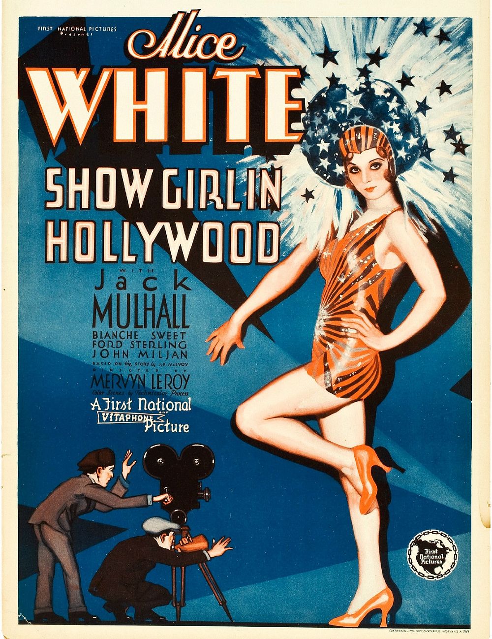 Window poster from the 1930 film Showgirl in Hollywood.