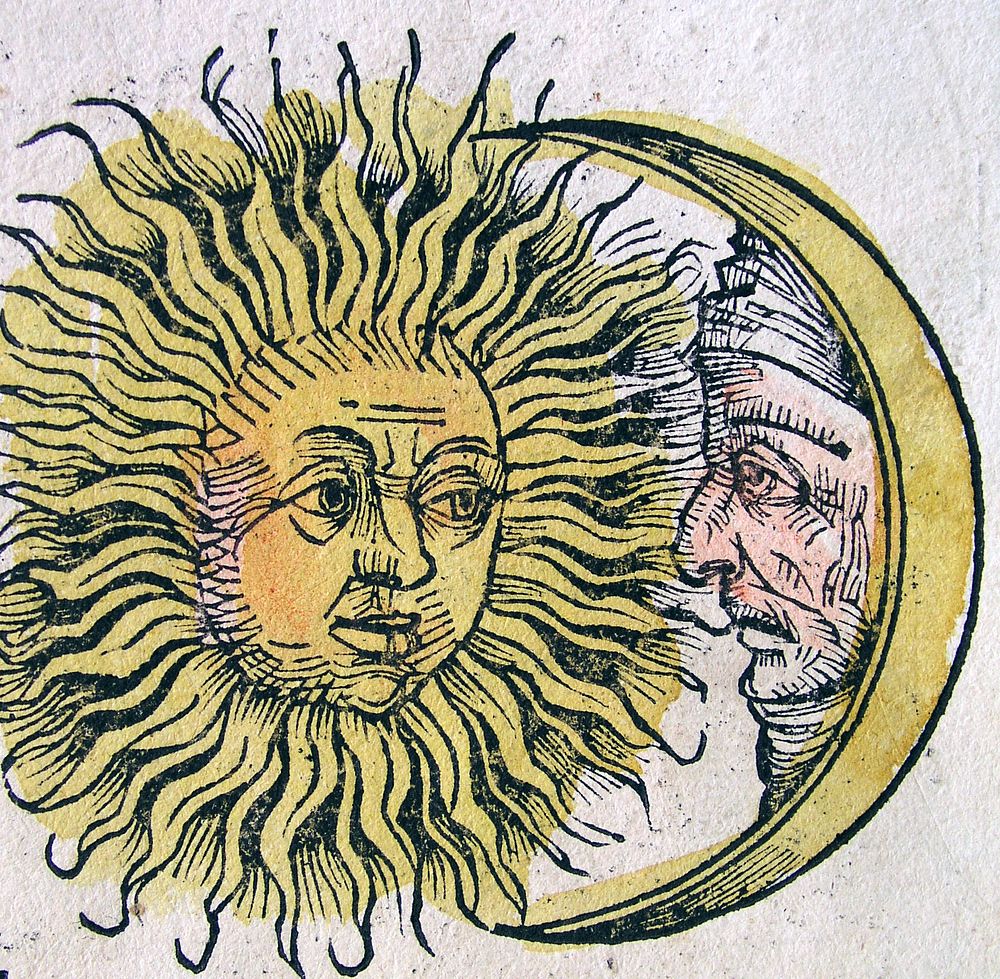 Nuremberg chronicles - Sun and Moon (LXXVIr)