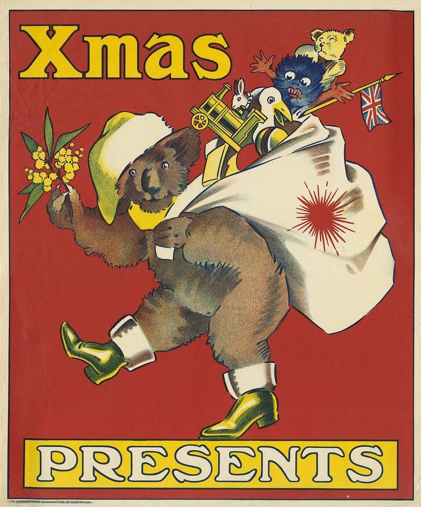 Photographer: unidentifiedDescription: The poster is titled Xmas Presents and was produced for the Disabled Men's…