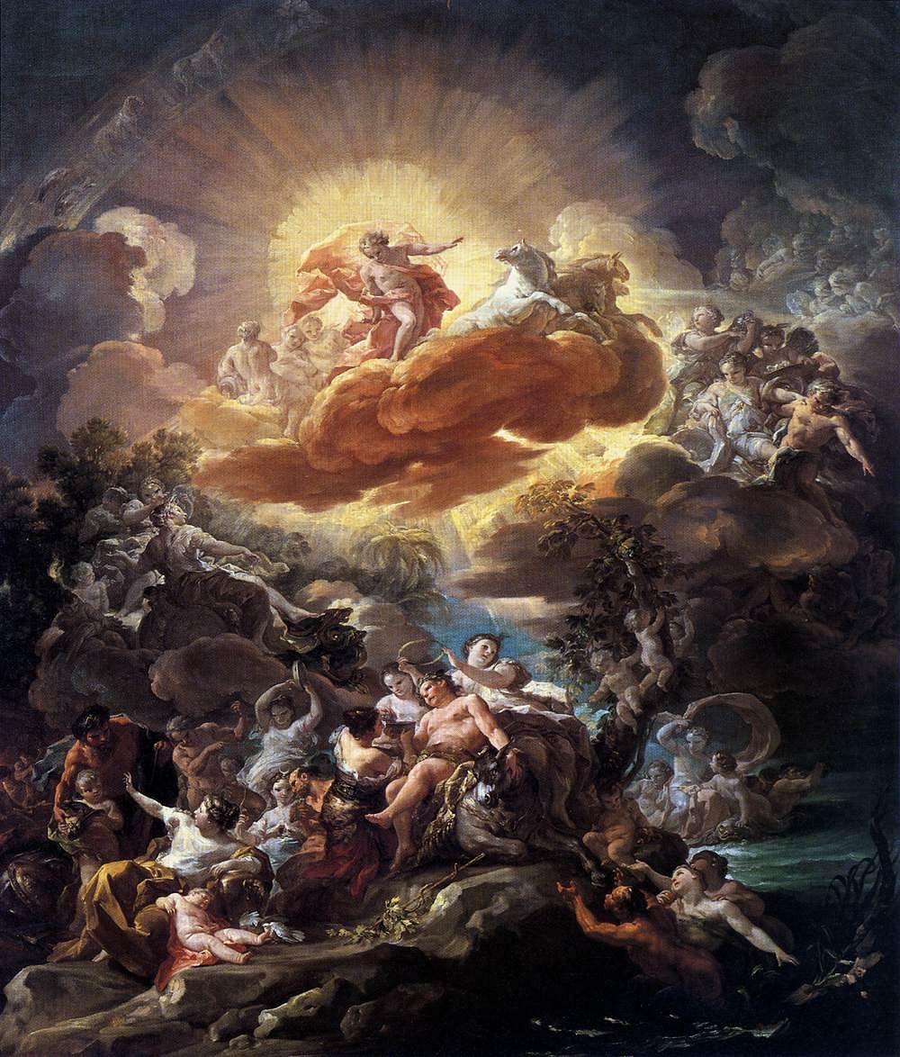 Giaquinto, Corrado - The Birth of the Sun and the Triumph of Bacchus - 1762