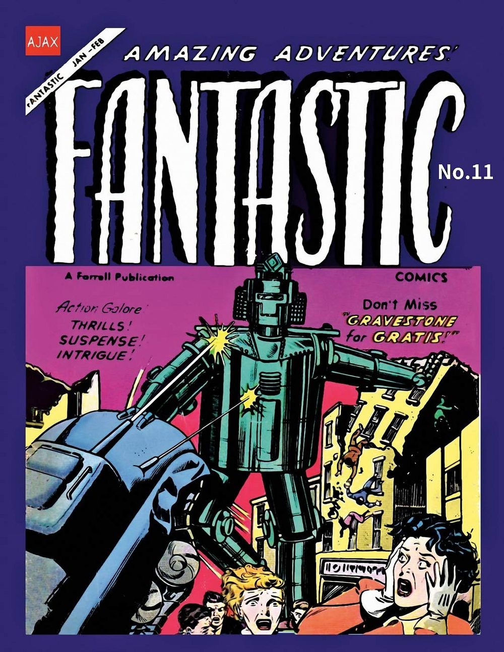 Cover of Fantastic Comics issue 11. January/February, 1955.
