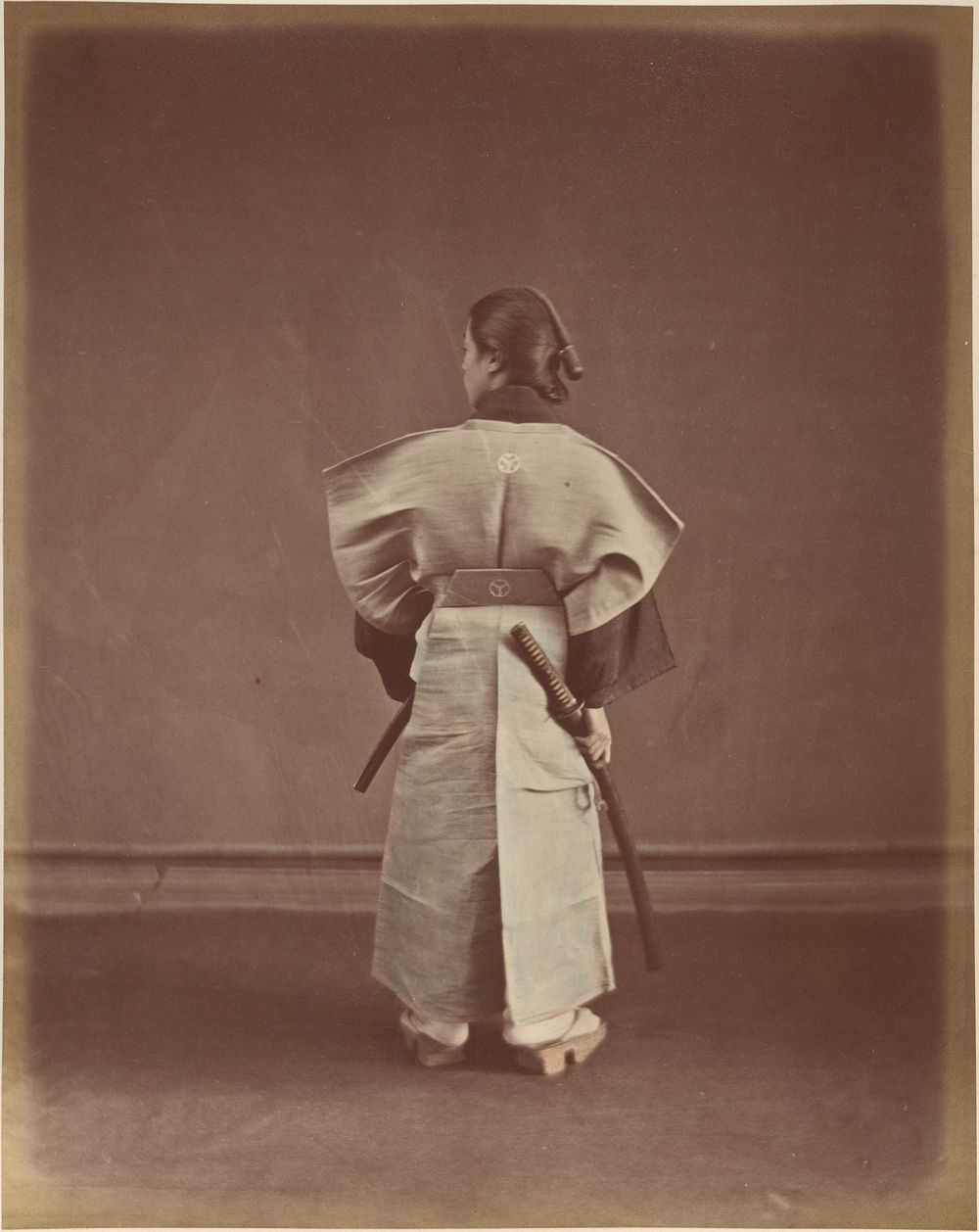 [Woman in Traditional Japanese Garment Photographed from Behind]