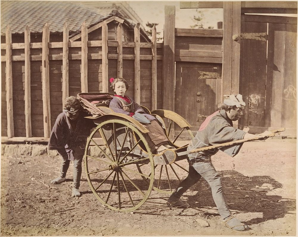 [Japanese Woman Posing in a Carriage]