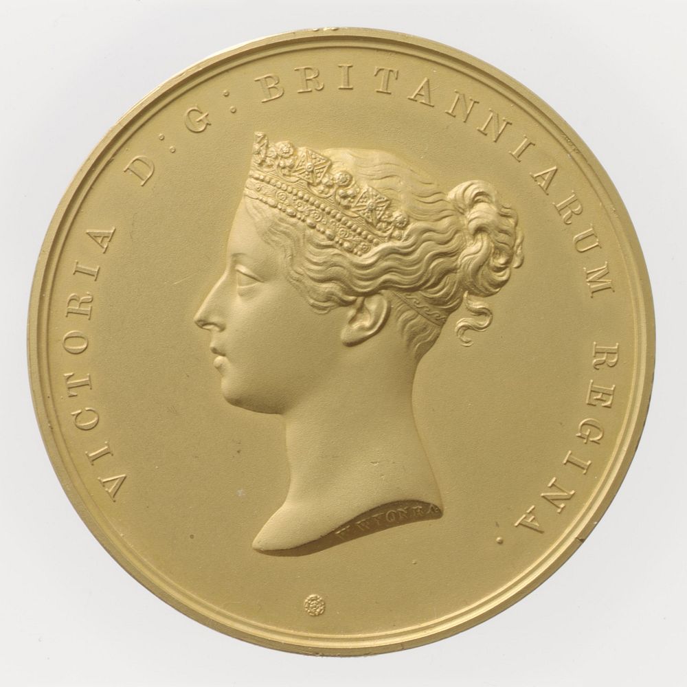 Queen Victoria (1819–1901), with poet on reverse